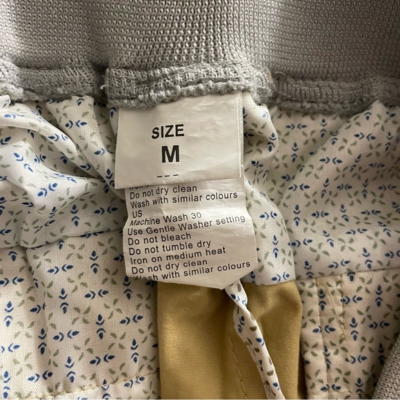 Tansozer Men’s Khaki Casual Shorts With Elastic Waistband And Drawstring New - Picture 14 of 15